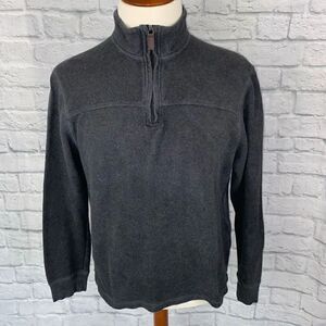 Old navy men’s M 100% cotton gray quarter zip Longsleeve pullover
